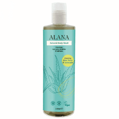 Natural Body Wash Hydrating Aloe Vera & Avocado 100ml (Travel Size)