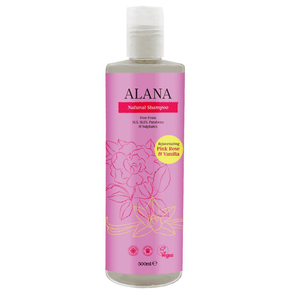 Natural Shampoo Rejuvenating Pink Rose & Vanilla 500ml