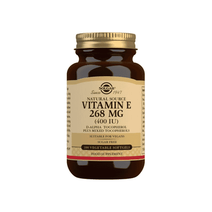 Natural Source Vitamin E 268mg (400iu) 100 Vegetable Softgels