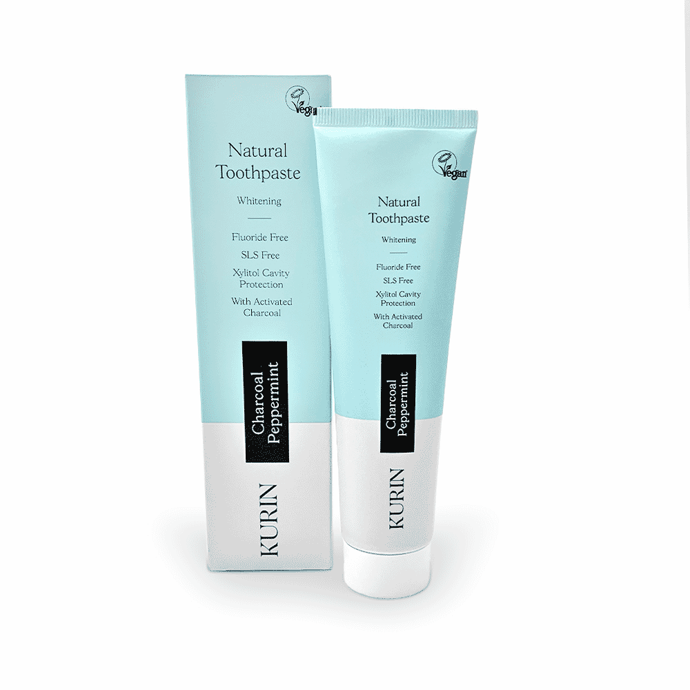 Natural Toothpaste Whitening Fluoride Free Charcoal Peppermint 100ml