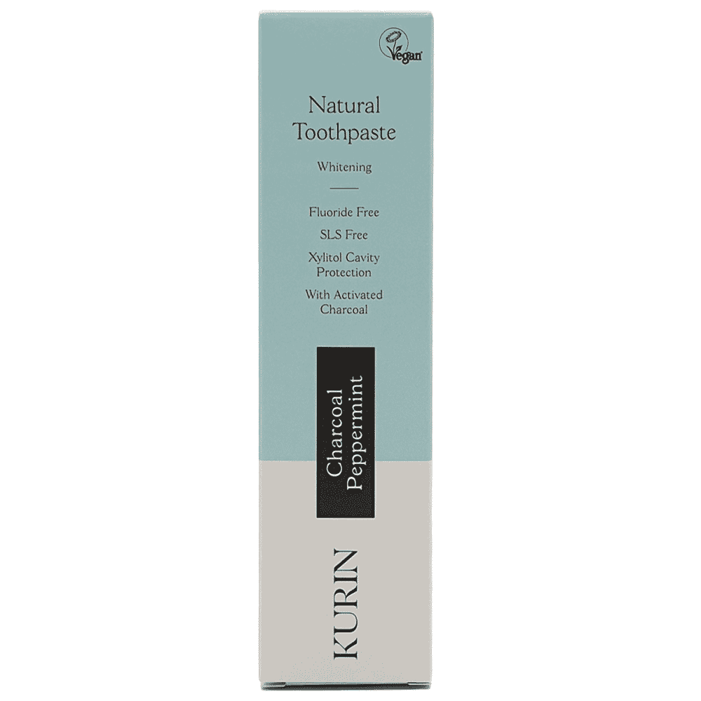 Natural Toothpaste Whitening Fluoride Free Charcoal Peppermint 100ml