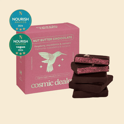 Nut Butter Chocolate Raspberry, Macadamia & Sarrasin Box 4 Chocolates