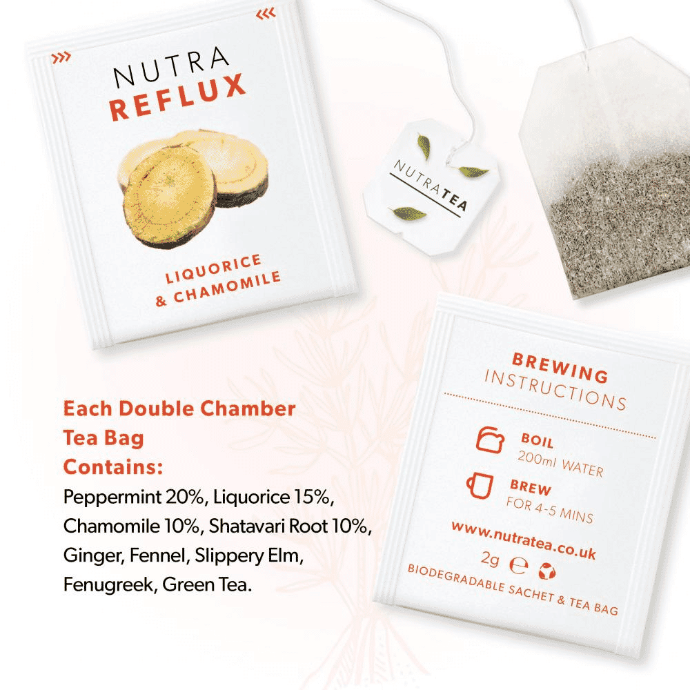 Nutra Reflux Liquorice & Chamomile Tea Bags 20s