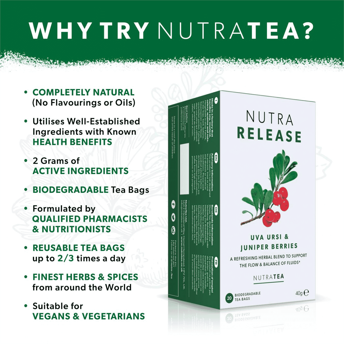 Nutra Release 20 Tea Bags