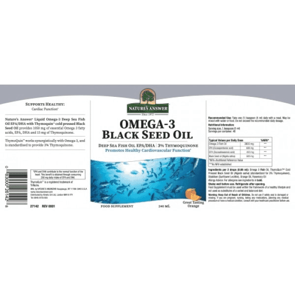 Omega-3 Black Seed Oil 240ml