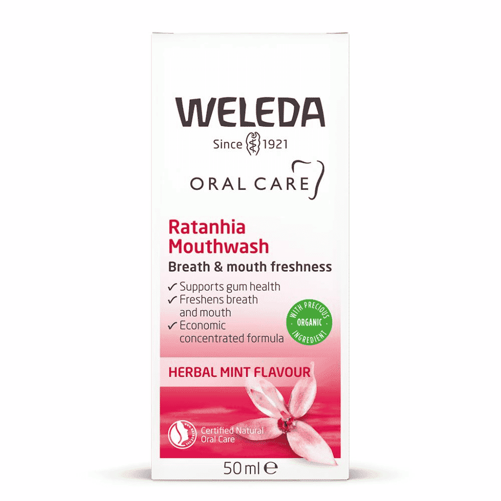 Oral Care Ratanhia Mouthwash Herbal Mint Flavour 50ml