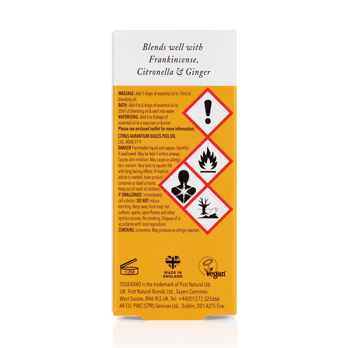 Orange Organic Pure Essential Oil 9ml