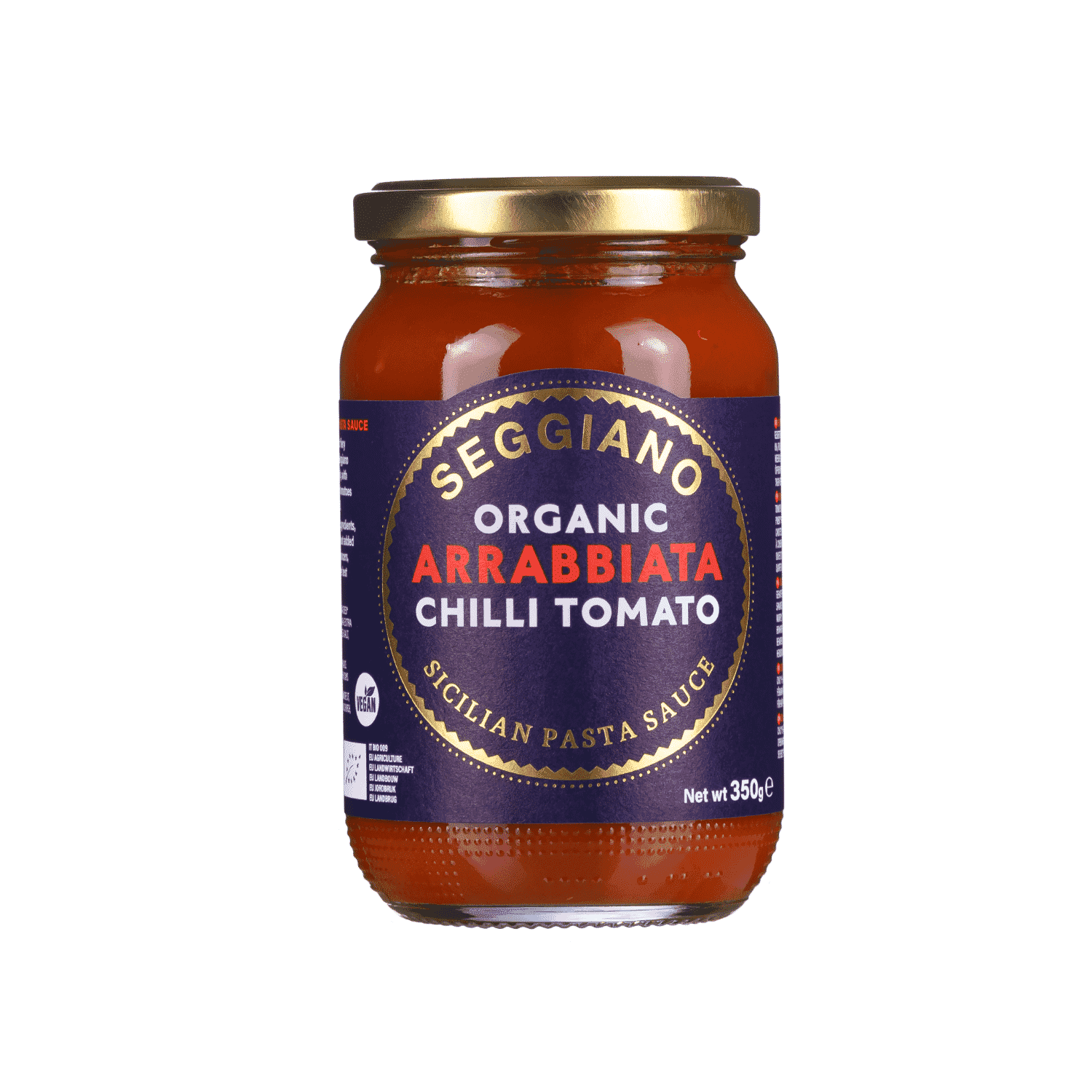Organic Arrabbiata Chilli Tomato Sicilian Pasta Sauce 350g