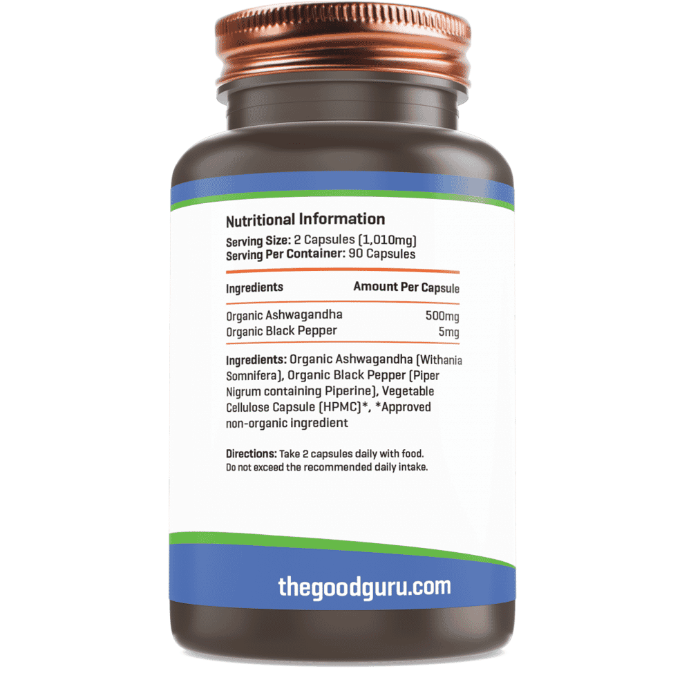 Organic Ashwagandha + Organic Black Pepper 90s