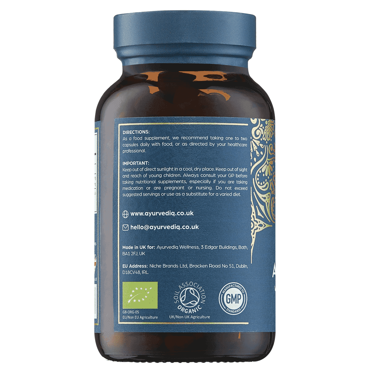 Organic Ashwagandha with Black Pepper Extract 120s