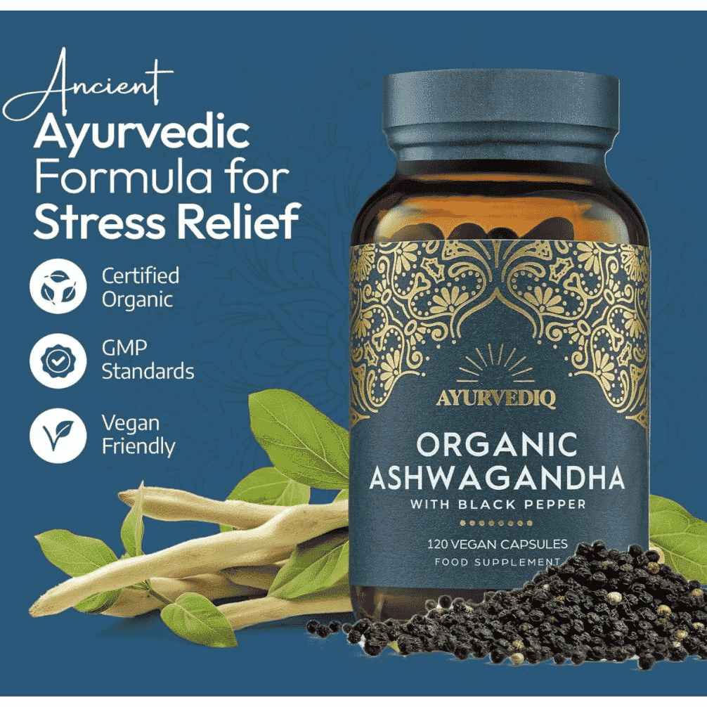 Organic Ashwagandha with Black Pepper Extract 120s