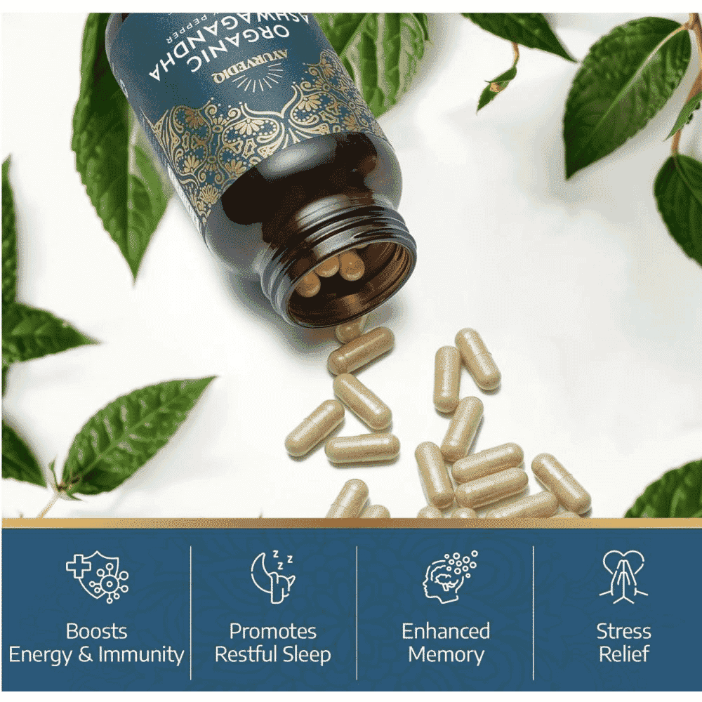 Organic Ashwagandha with Black Pepper Extract 120s