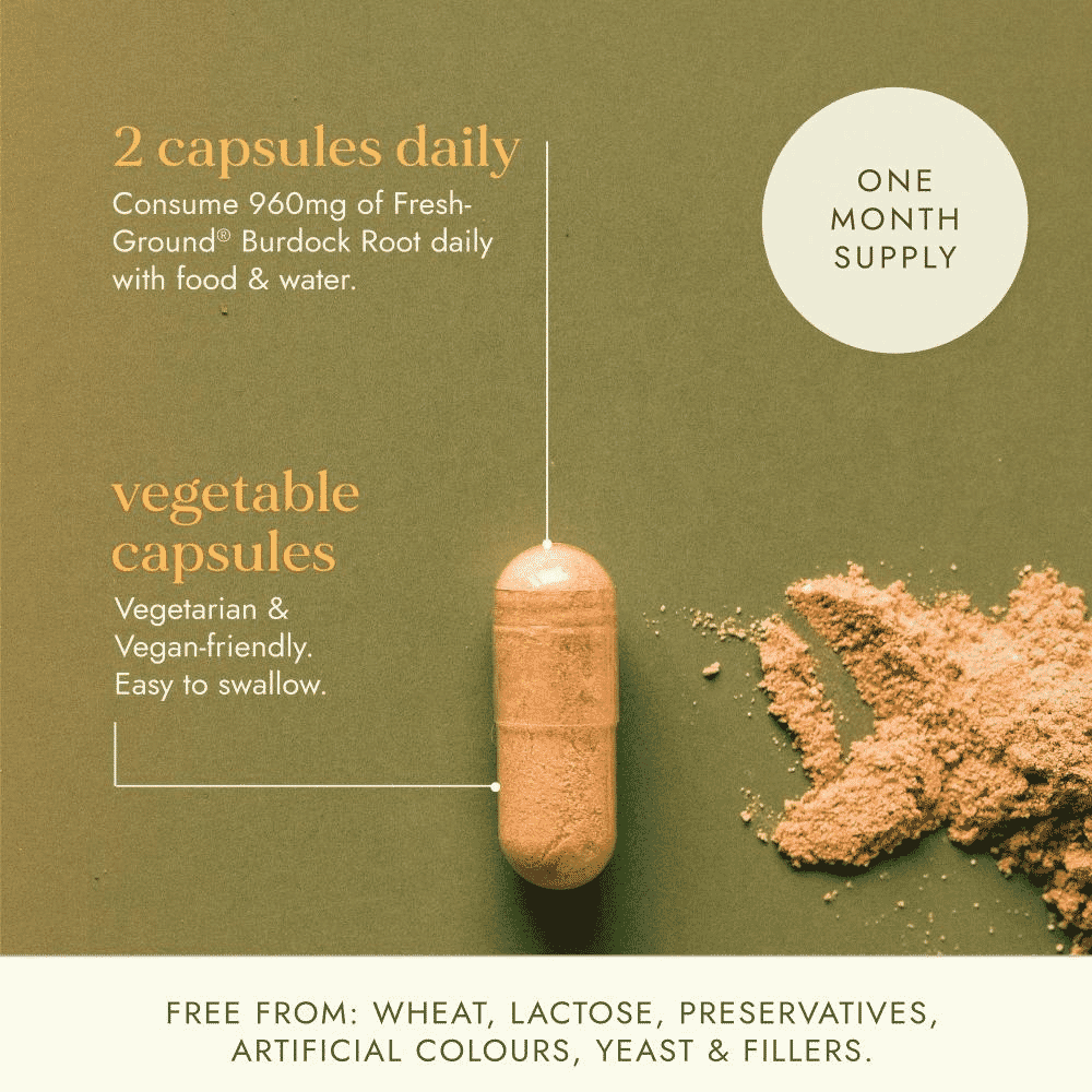 Organic Burdock Root 60s