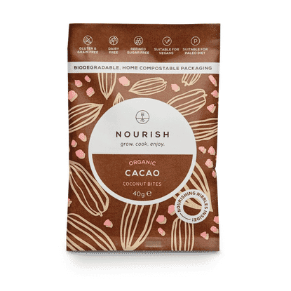 Organic Cacao Coconut Bites 40g SINGLE