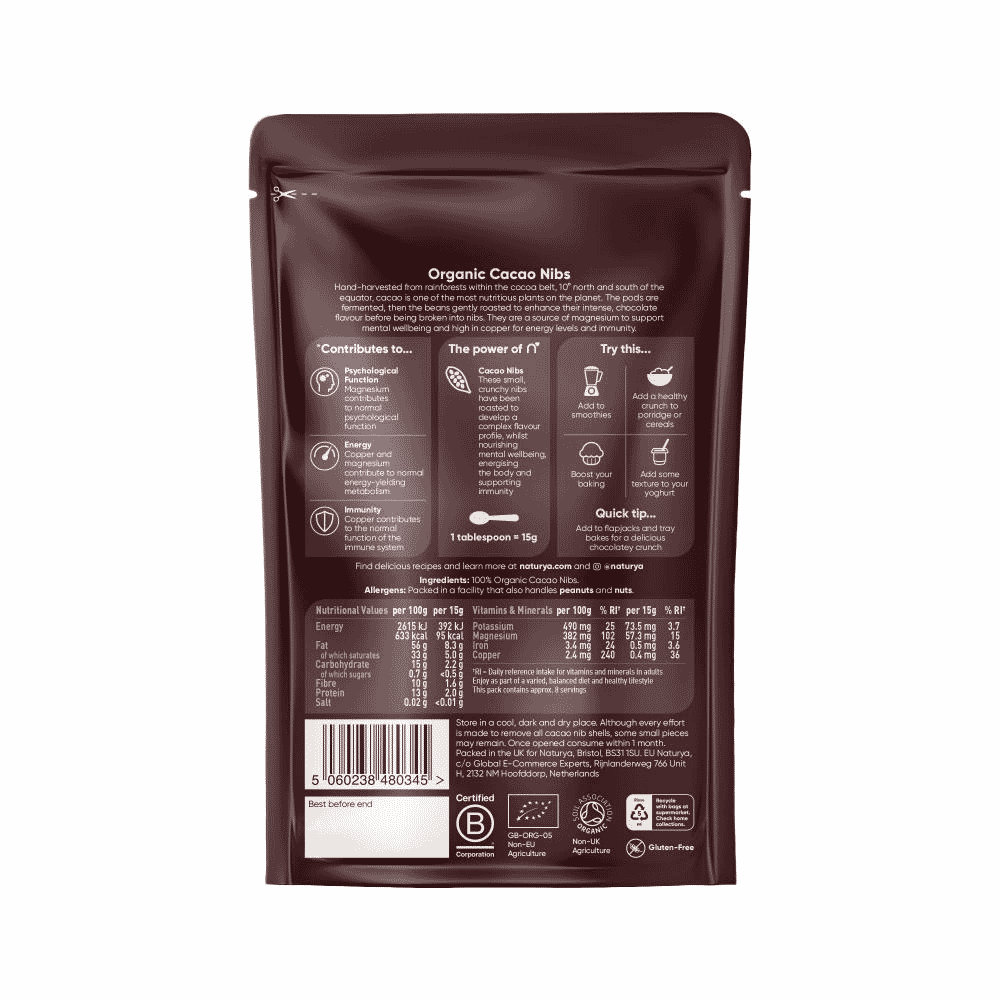 Organic Cacao Nibs 125g