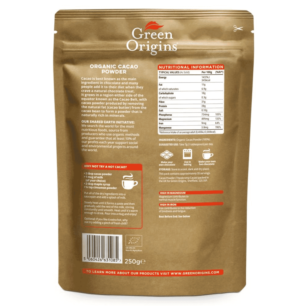 Organic Cacao Powder 250g
