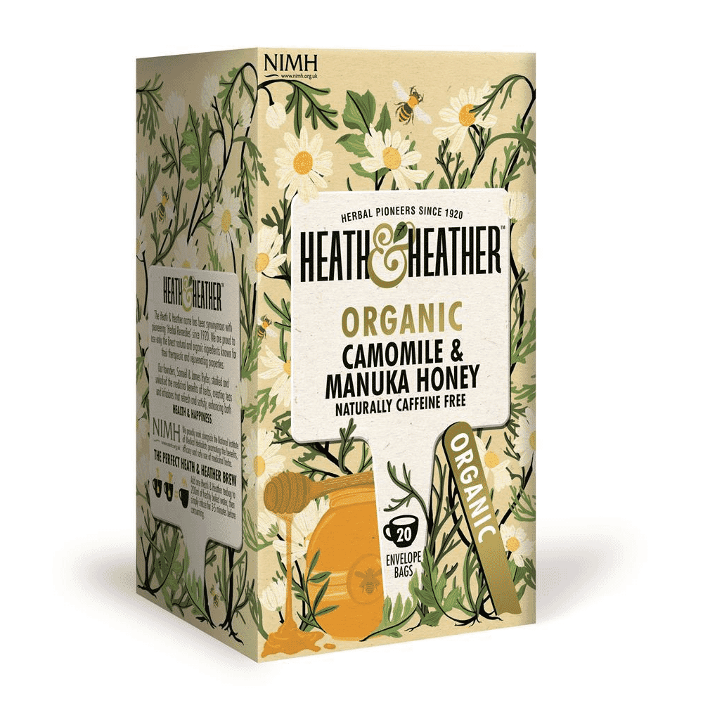 Organic Camomile & Manuka Honey Tea 20 Envelope Bags