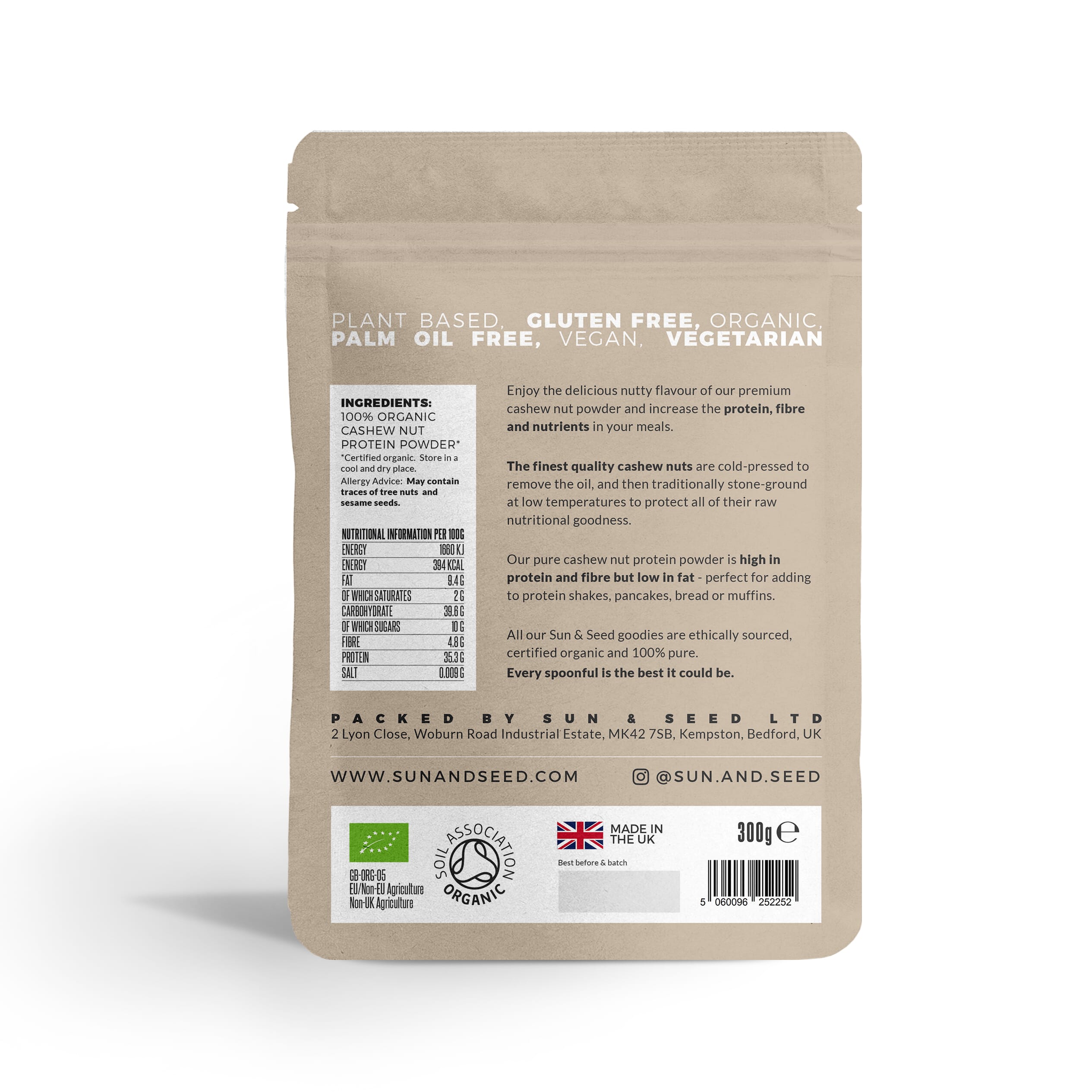 Organic Cashew Nut Protein Powder 300g