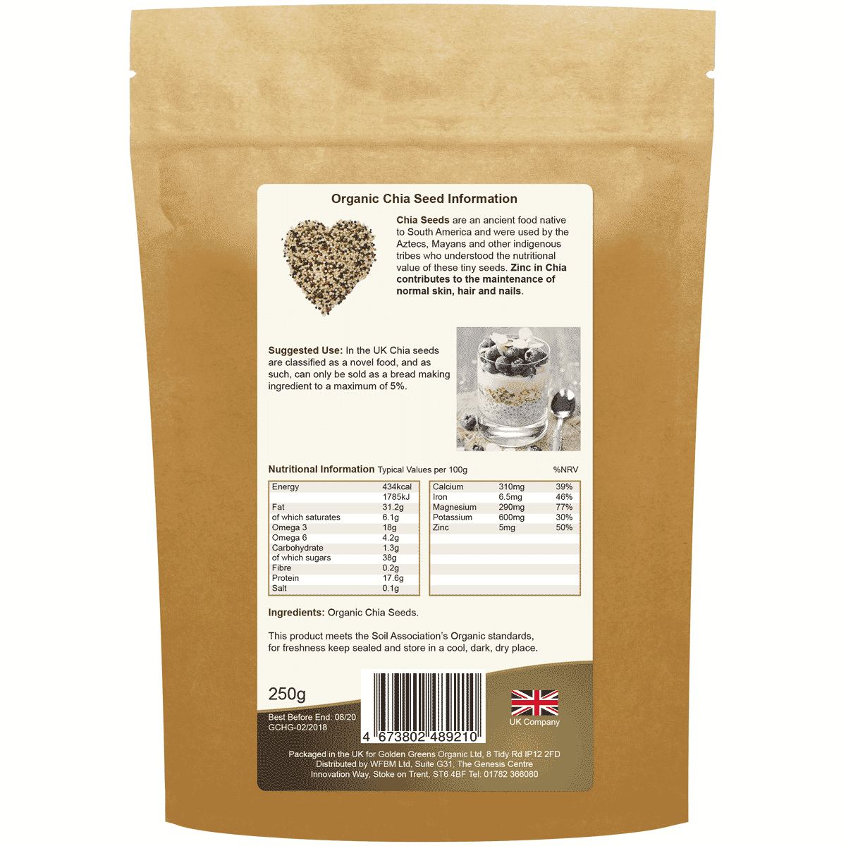 Organic Chia Seeds 250g
