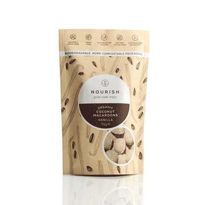 Organic Coconut Macaroons Vanilla 10 x 110g CASE