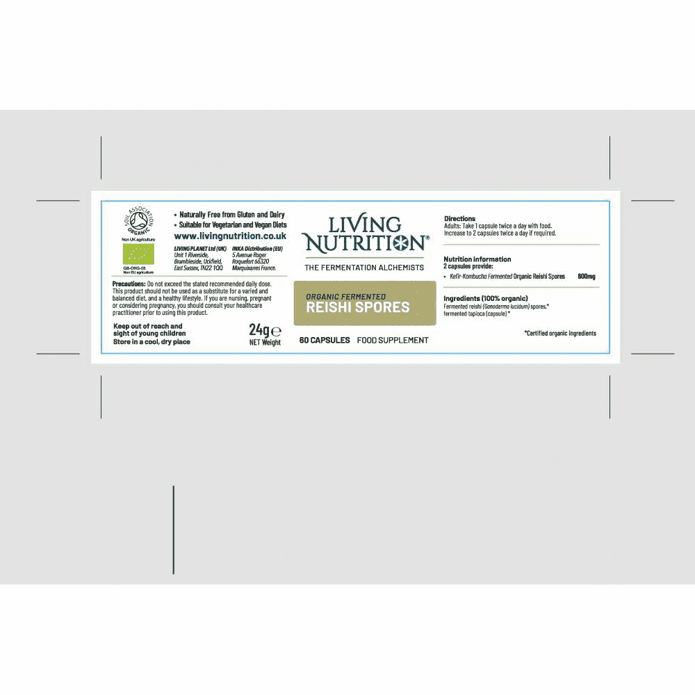 Organic Fermented Reishi Spores 60s