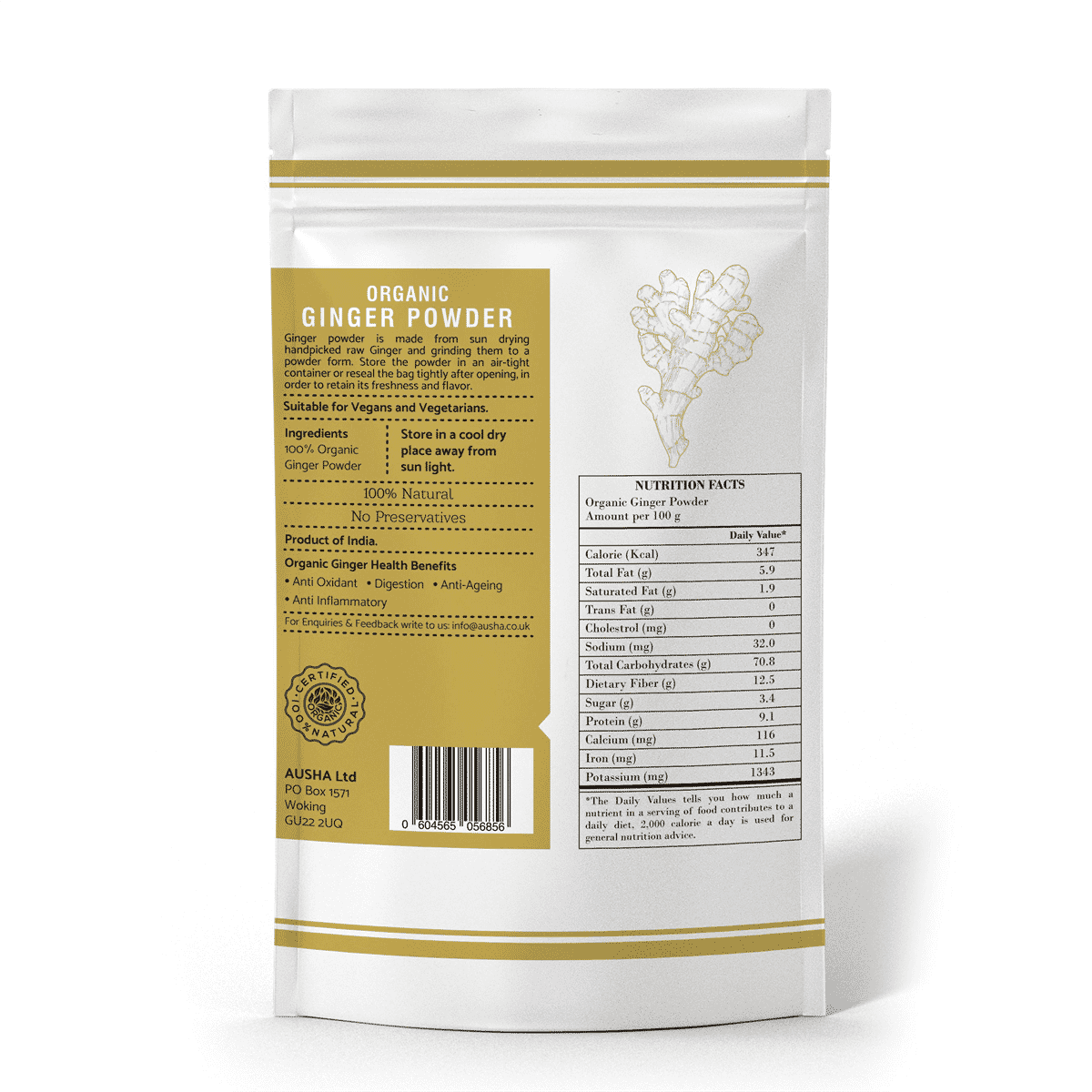 Organic Ginger Powder 250g