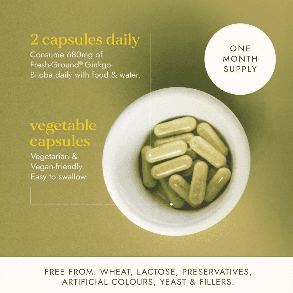Organic Ginkgo Biloba 60s
