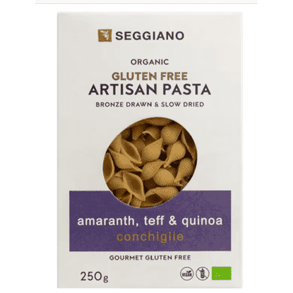 Organic Gluten Free Artisan Pasta Amaranth, Teff & Quinoa Conchiglie 250g