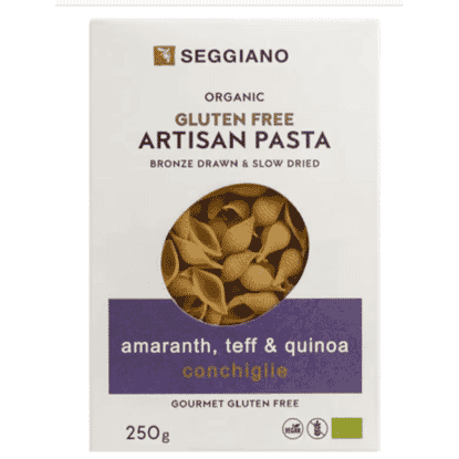 Organic Gluten Free Artisan Pasta Amaranth, Teff & Quinoa Conchiglie 250g