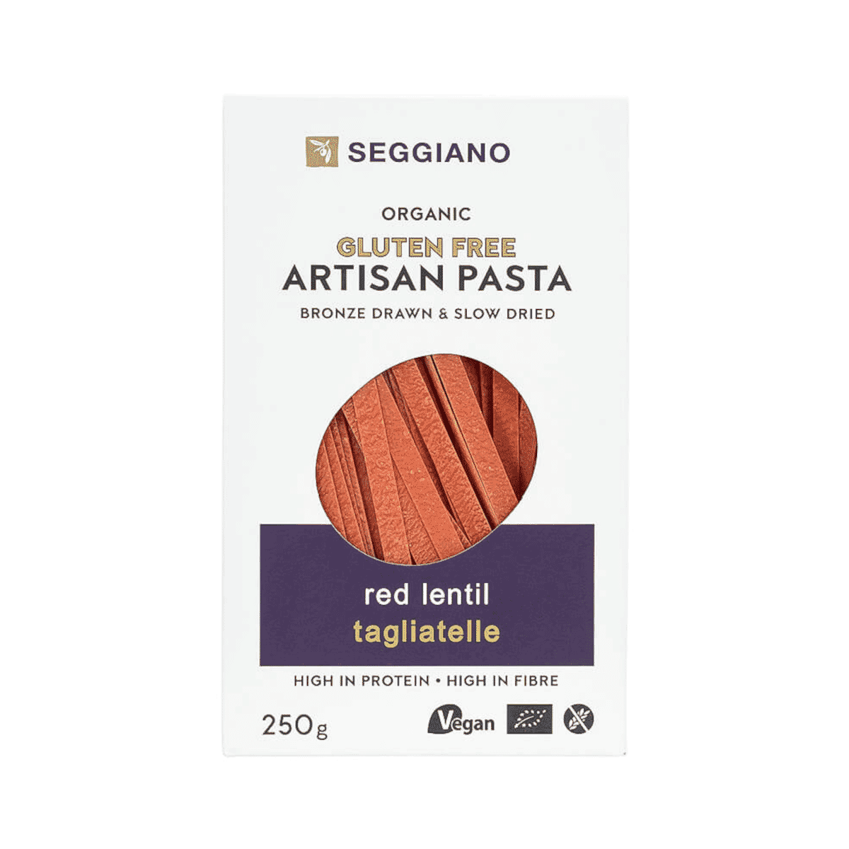 Organic Gluten Free Artisan Pasta Red Lentil Tagliatelle 250g