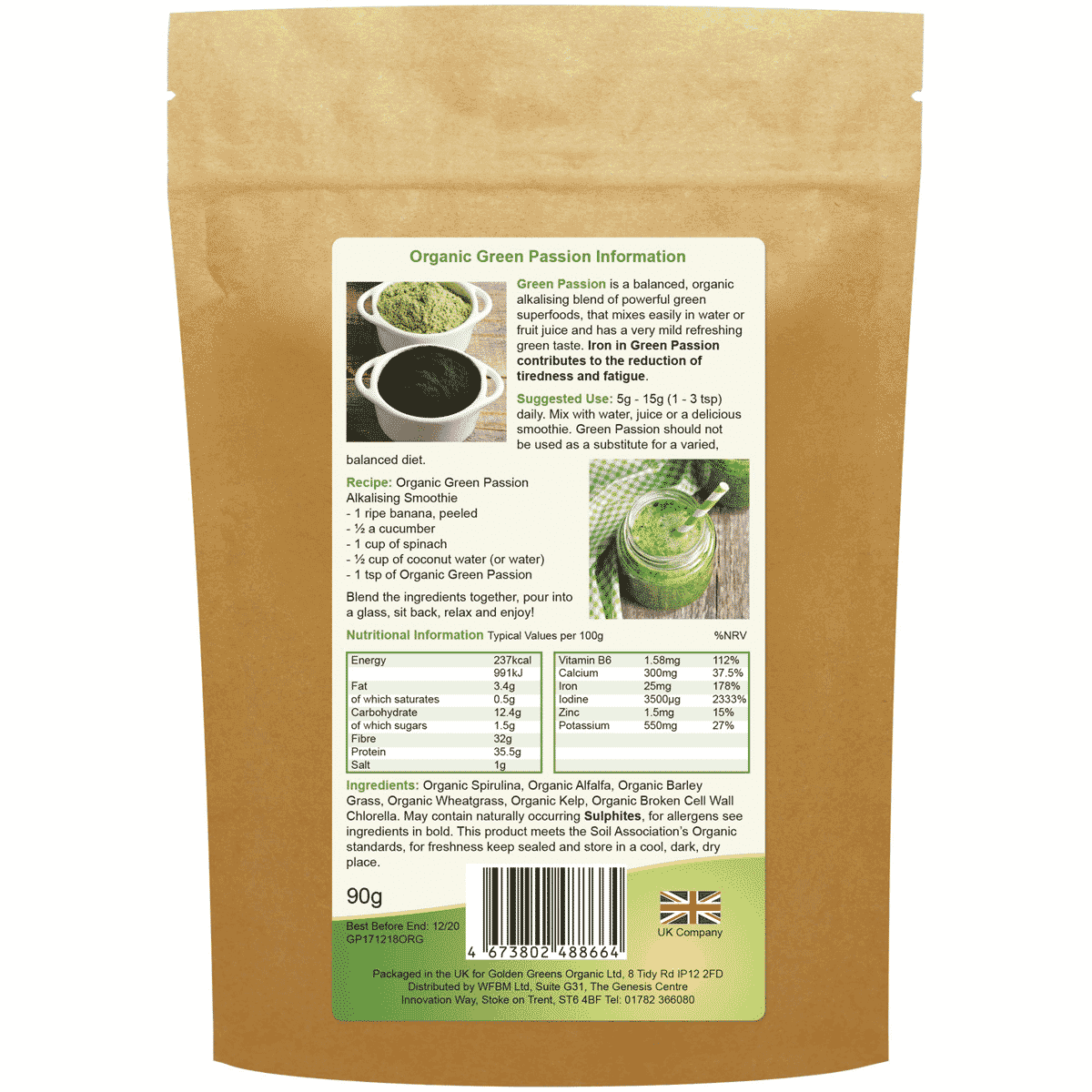 Organic Green Passion 90g