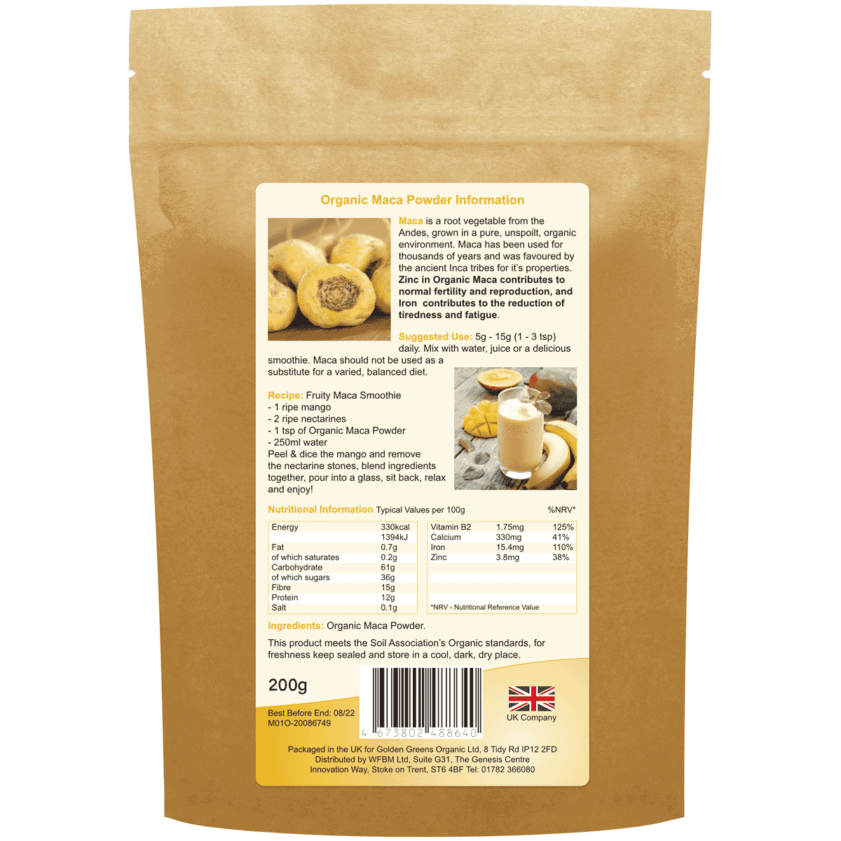 Organic Maca Powder 200g