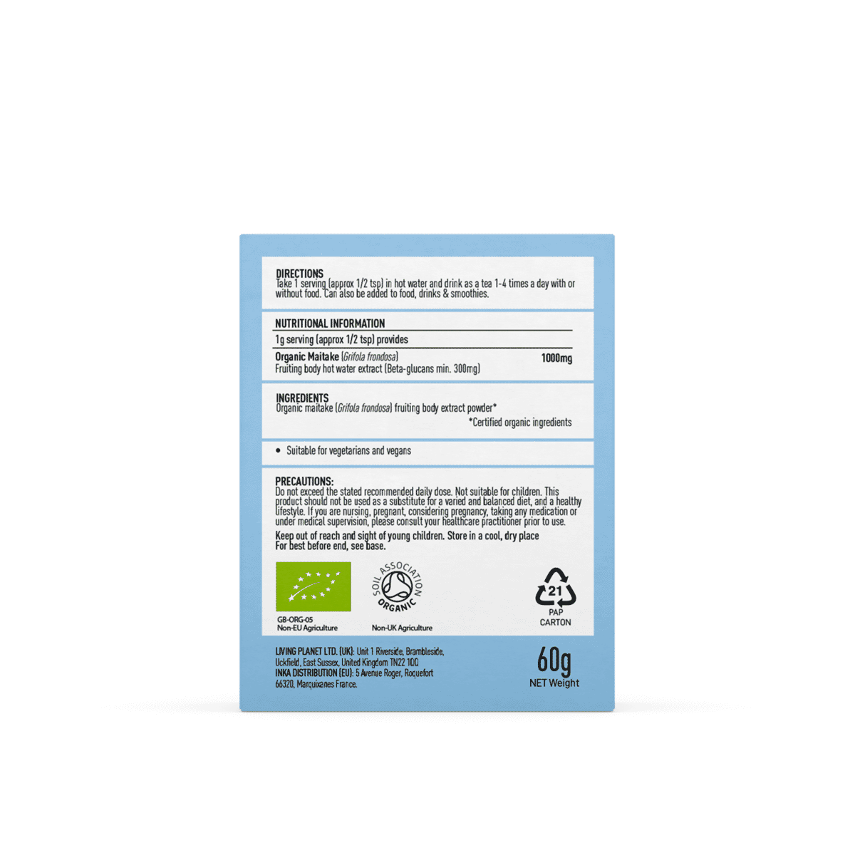 Organic Maitake 60g Powder