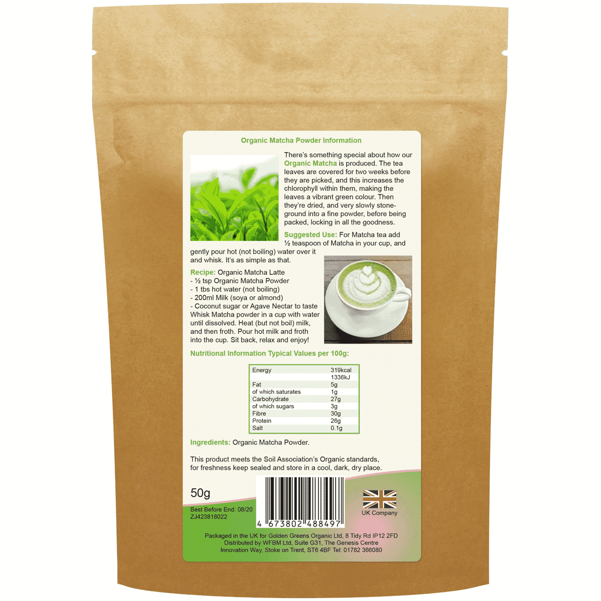Organic Matcha Tea Powder 50g