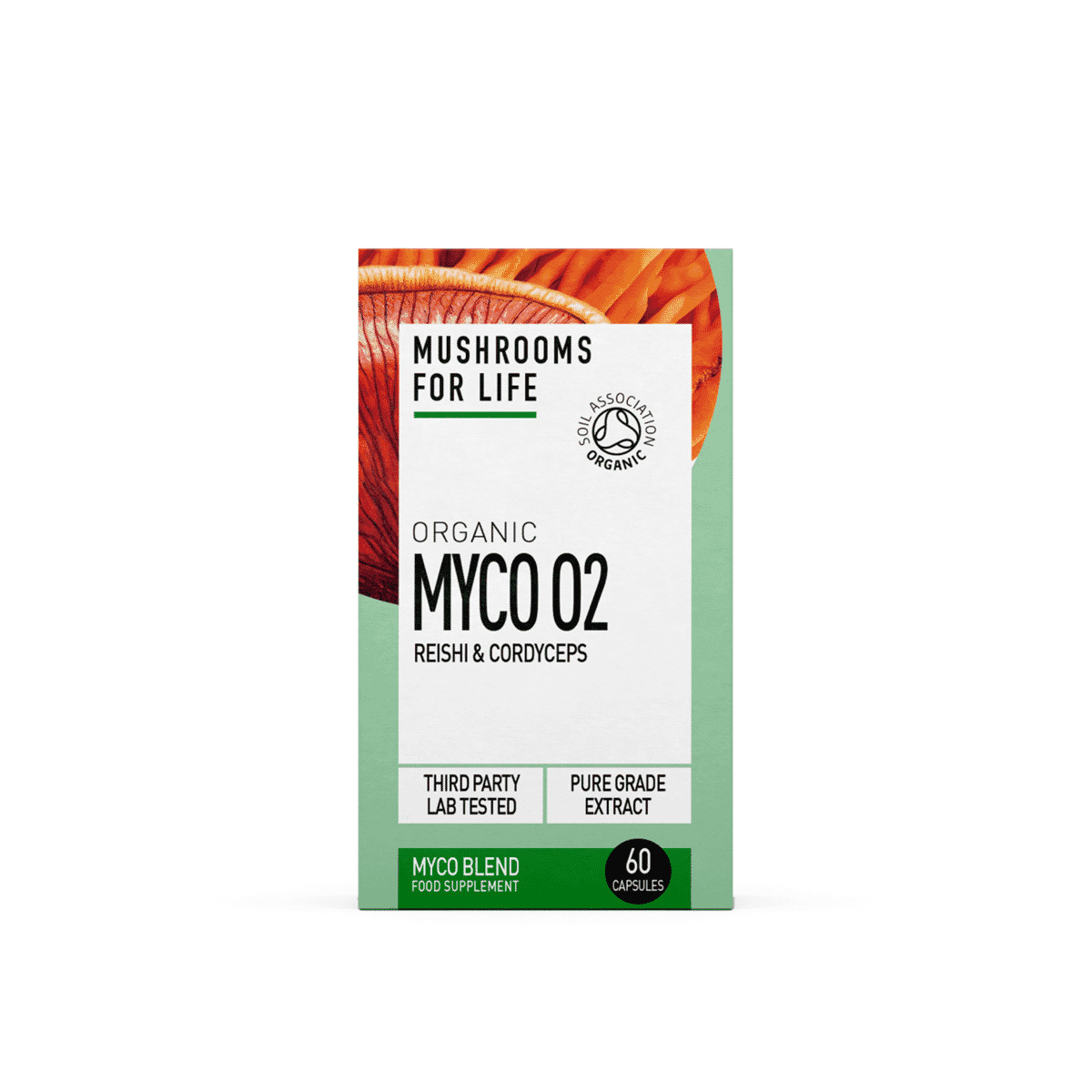 Organic Myco O2 Reishi & Cordyceps 60s