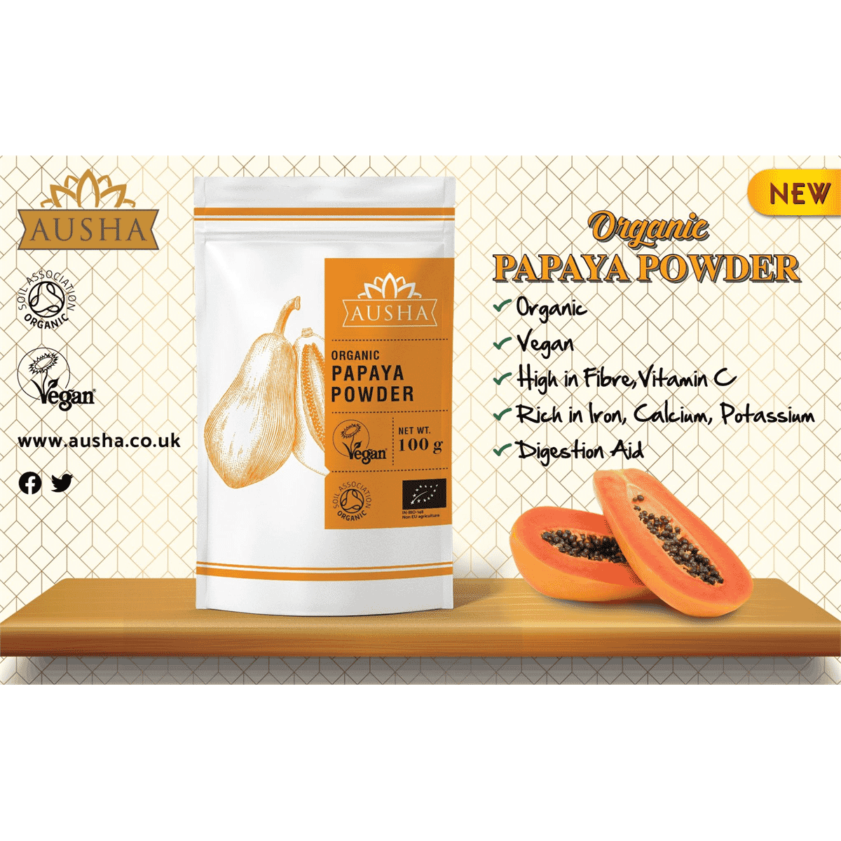 Organic Papaya Powder 100g