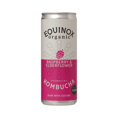 Organic Raspberry & Elderflower Sparkling Kombucha 12x250ml CASE