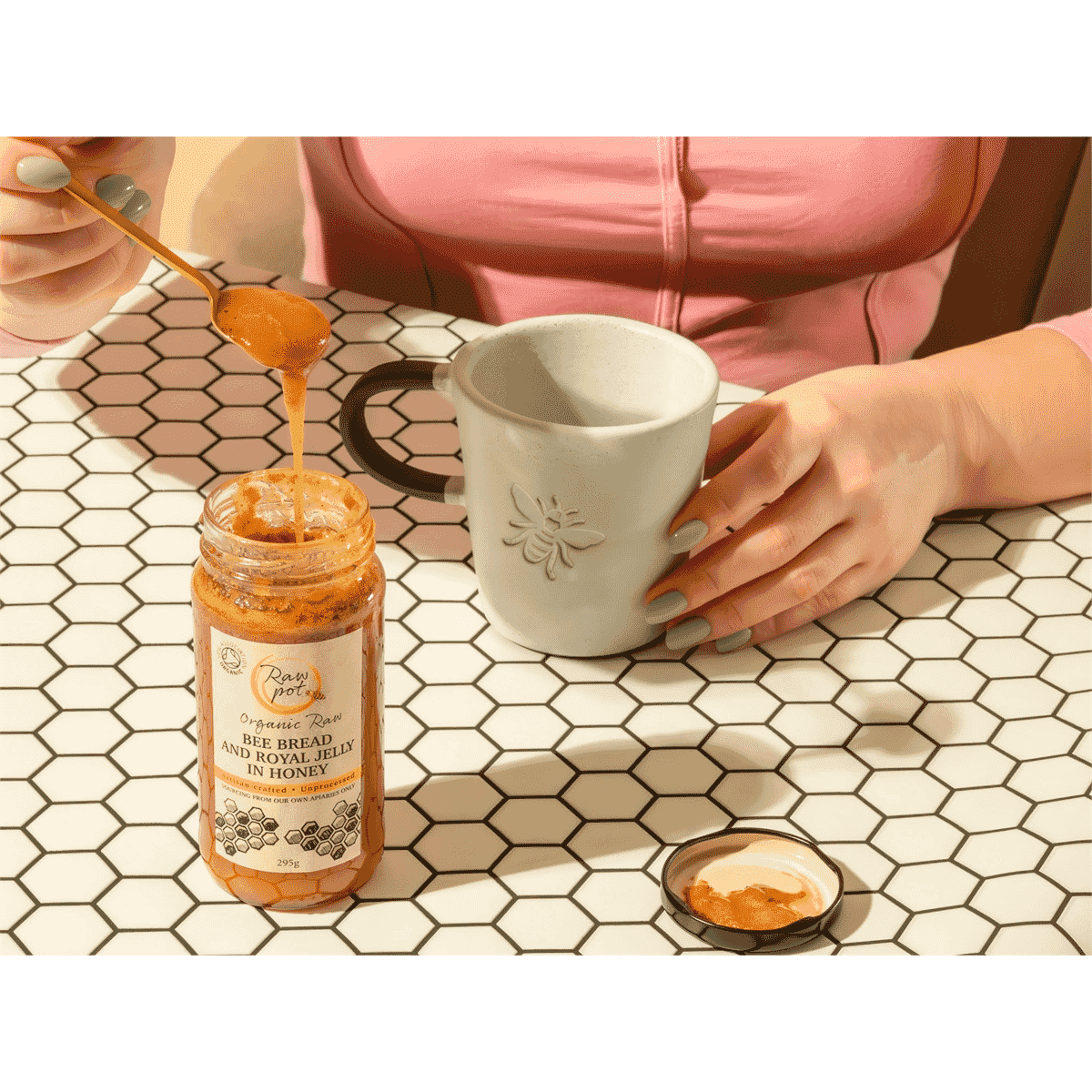 Organic Raw Bee Bread and Royal Jelly in Honey 295g