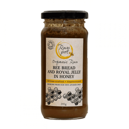 Organic Raw Bee Bread and Royal Jelly in Honey 295g