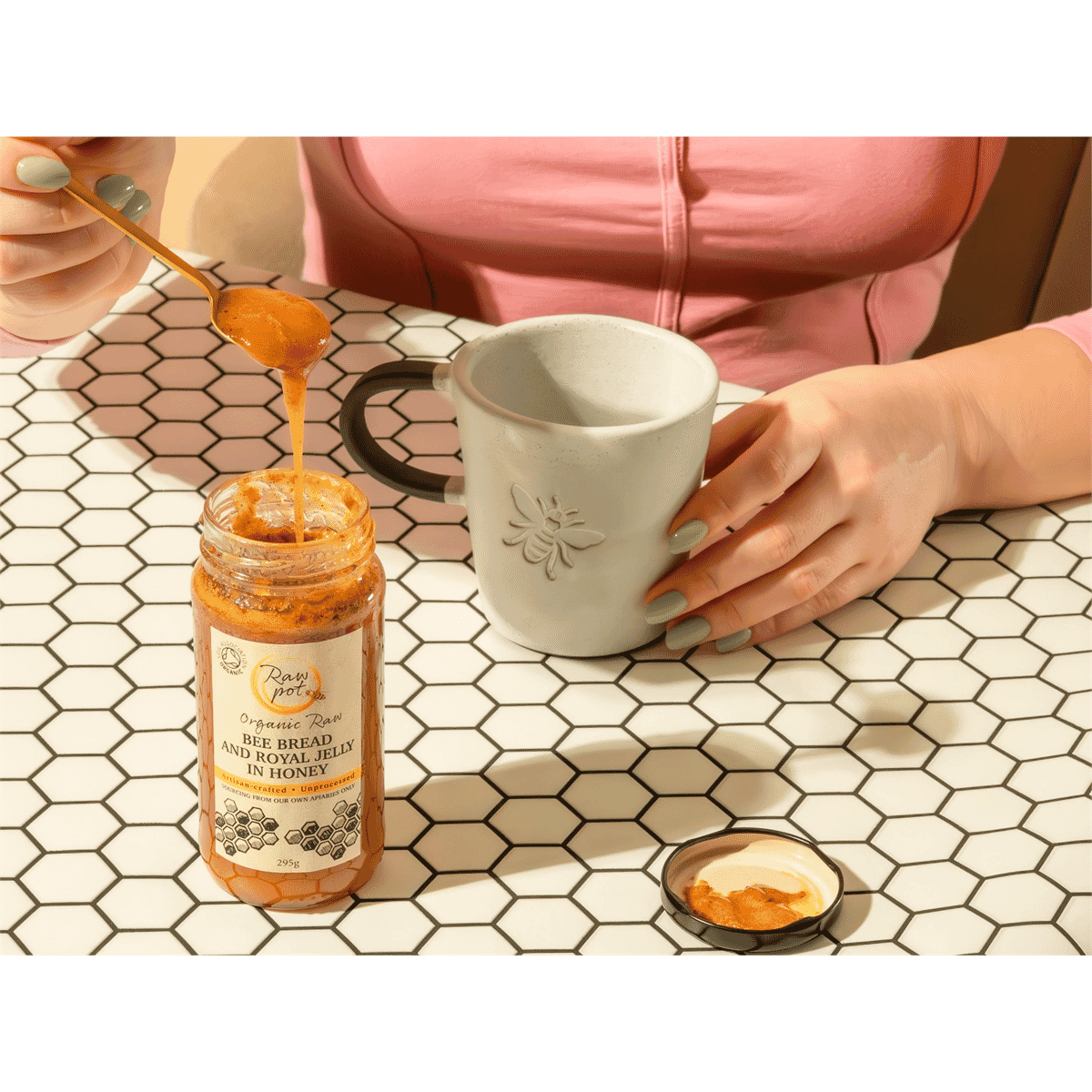 Organic Raw Bee Bread and Royal Jelly in Honey 295g