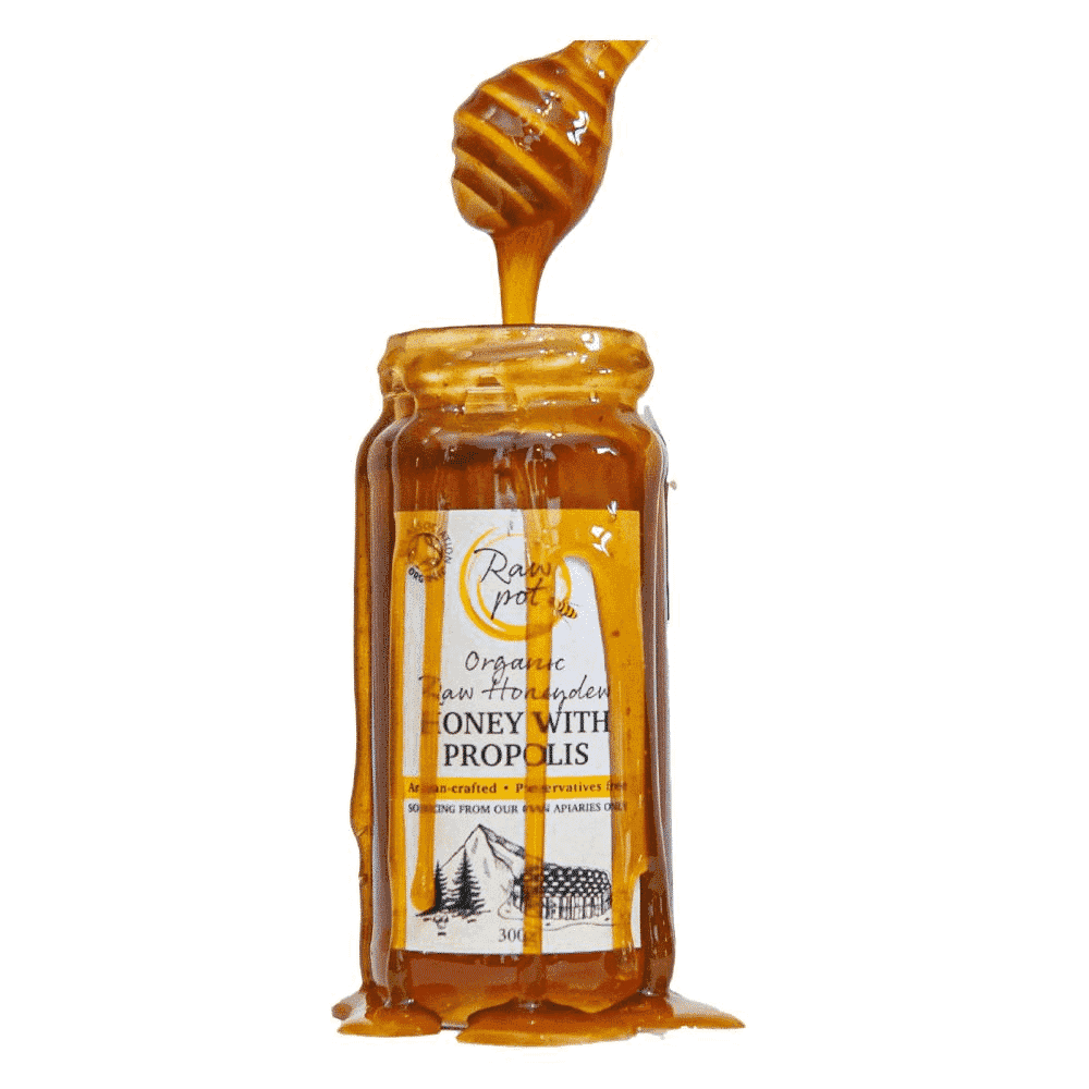 Organic Raw Honeydew Honey with Propolis 300g