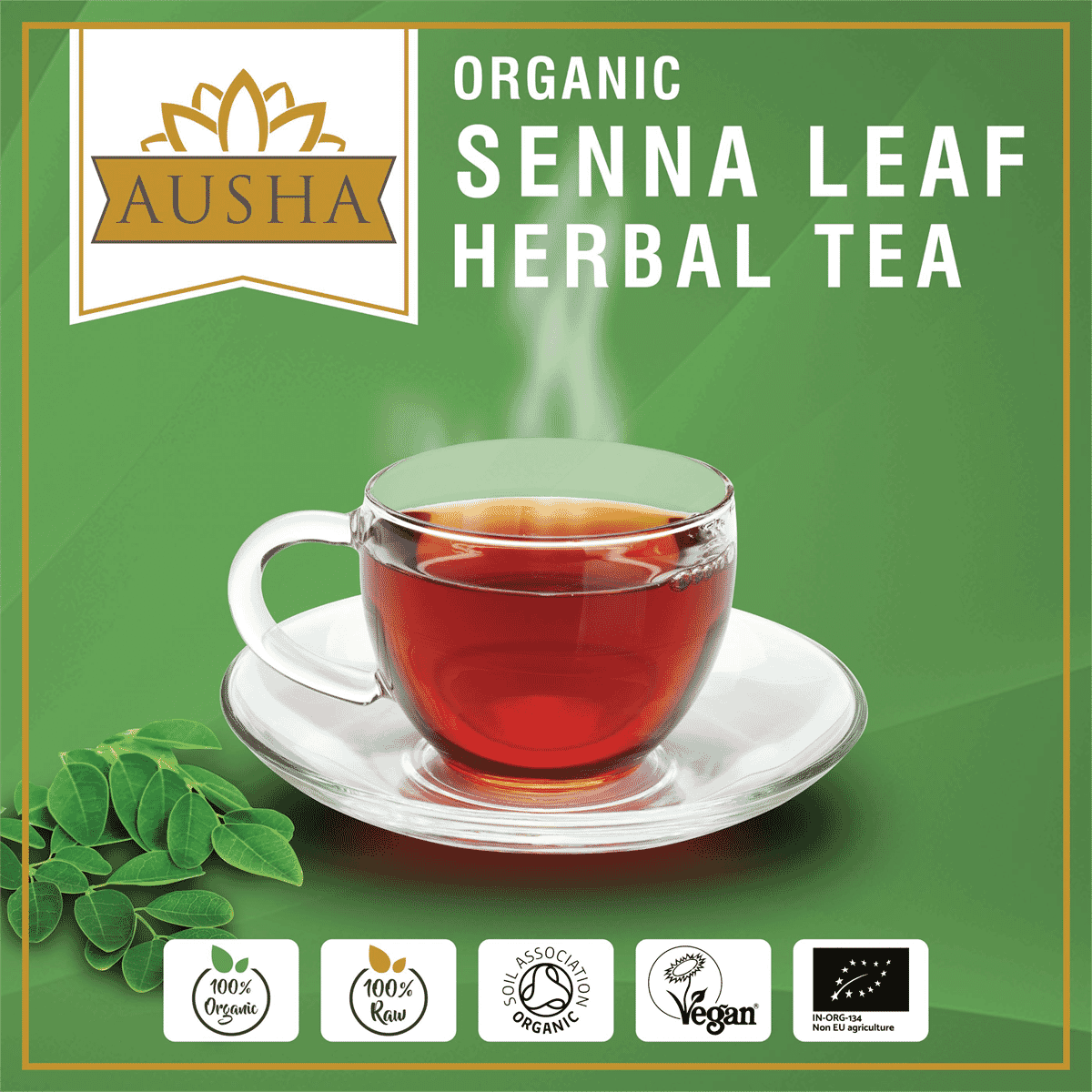 Organic Senna Leaf Herbal Tea 20 Tea Bags