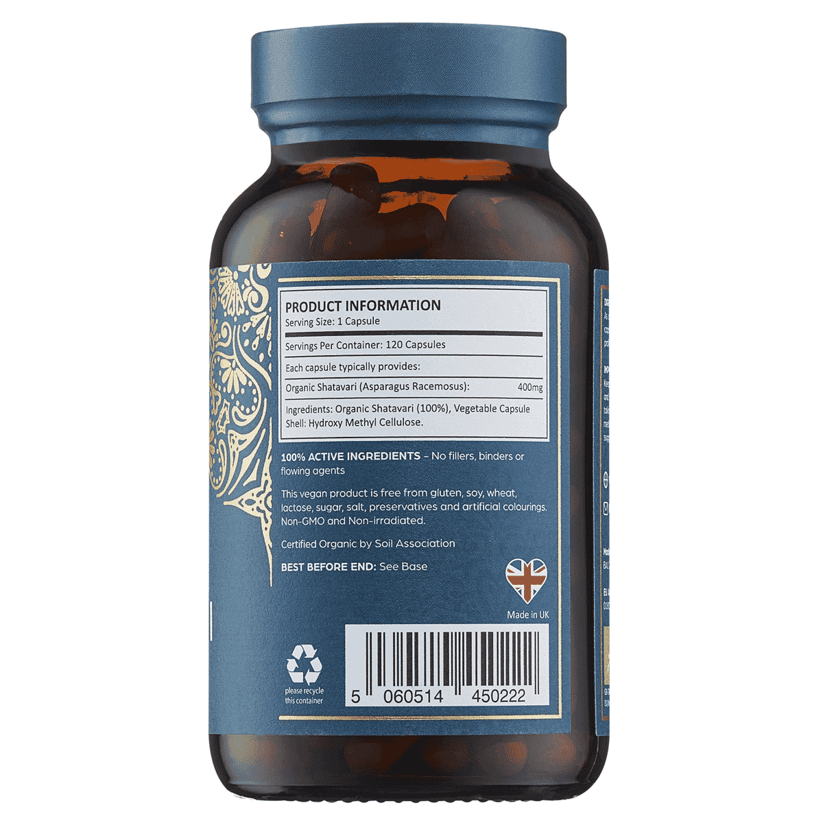 Organic Shatavari 120s