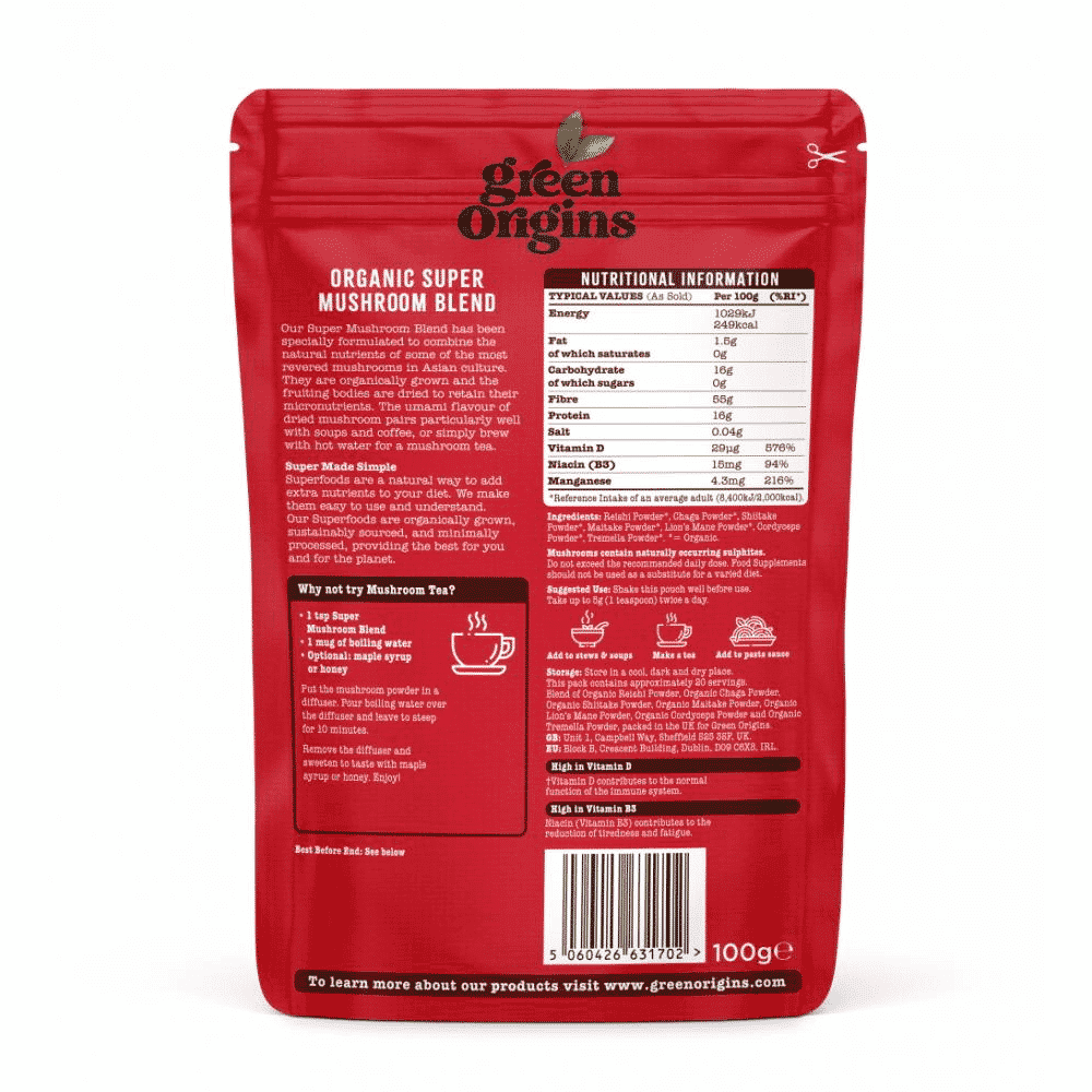 Organic Super Mushroom Blend 100g
