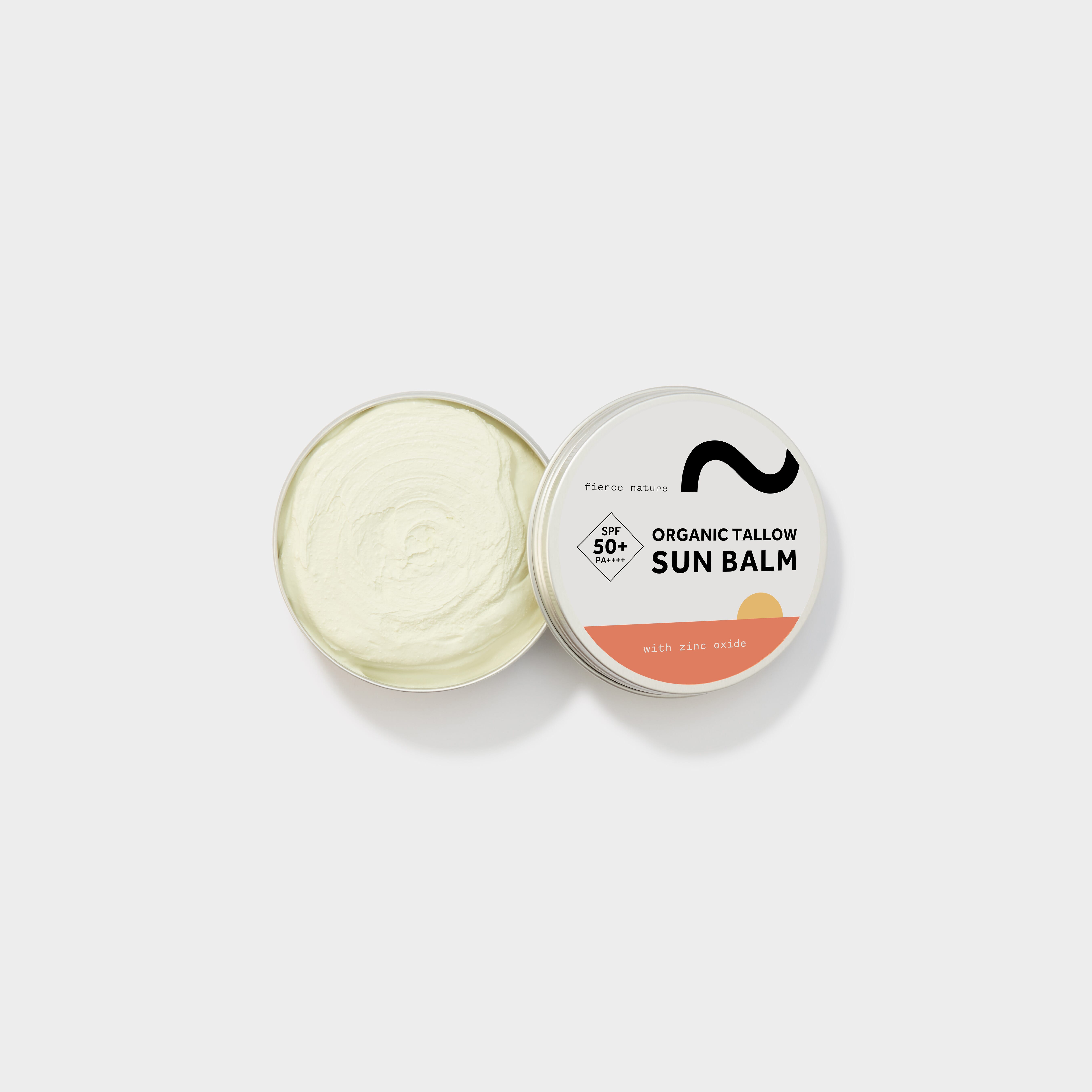 Organic Tallow Sun Balm SPF50+ with Zinc Oxide 100g