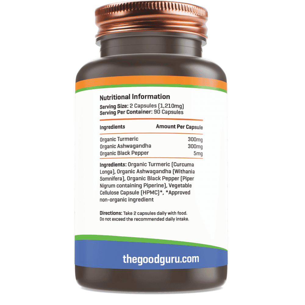 Organic Turmeric + Ashwagandha & Black Pepper 90s