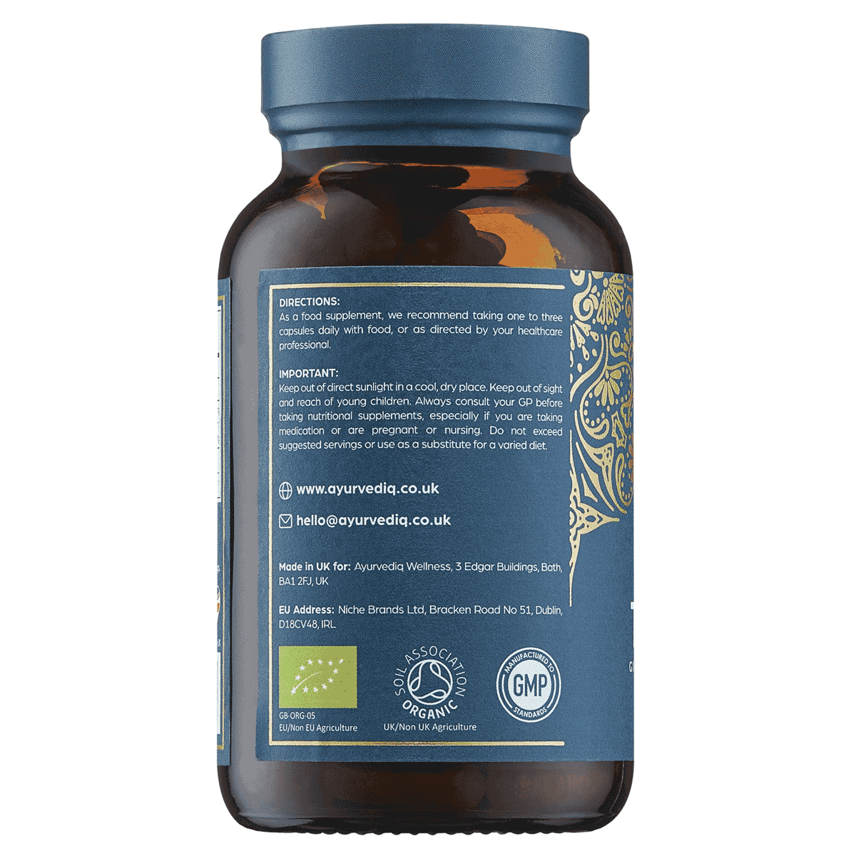 Organic Turmeric Ginger + Black Pepper Extract 120s