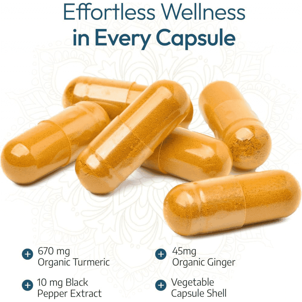 Organic Turmeric Ginger + Black Pepper Extract 120s