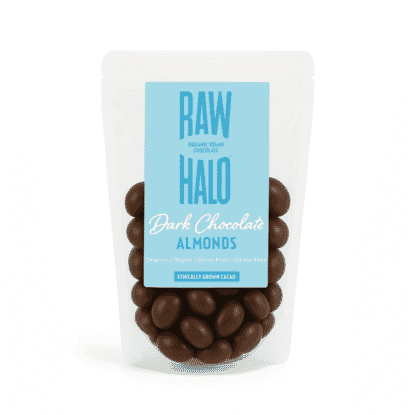 Organic Vegan Dark Chocolate Almonds 85g