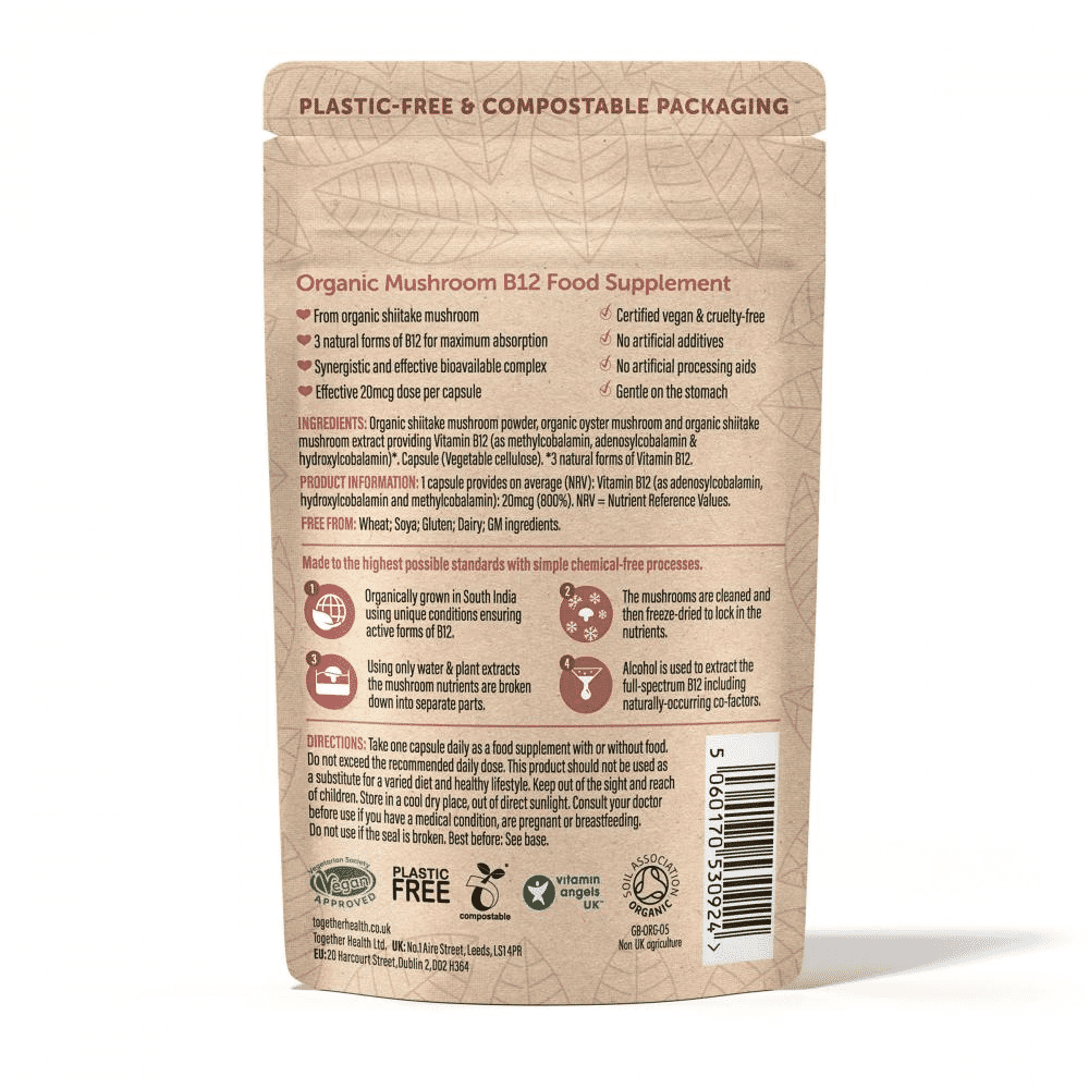 Organic Vitamin B12 From Shiitake Mushroom 30s